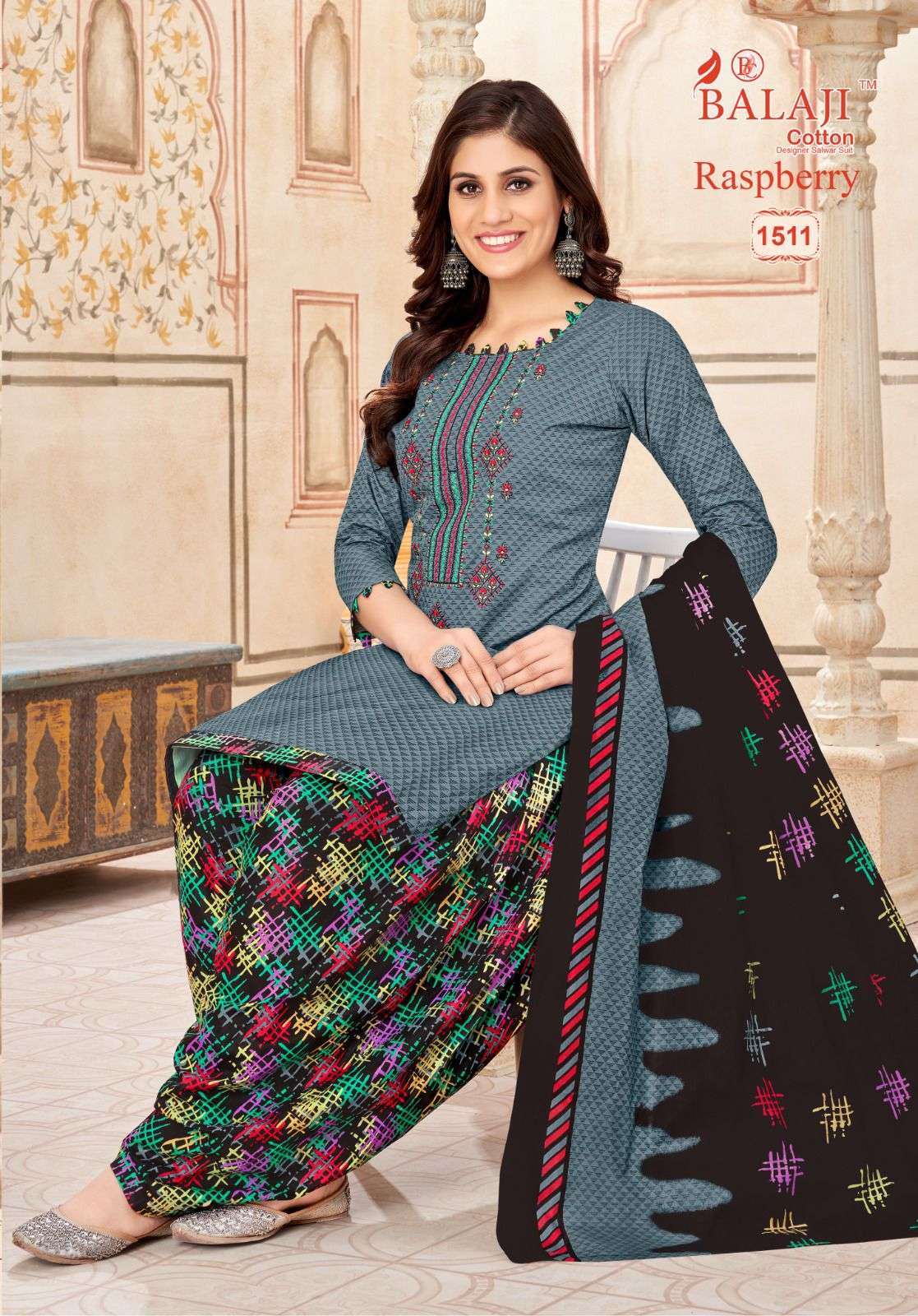 Balaji Raspberry Vol-15 – Premium Dress Material Wholesale Catalog