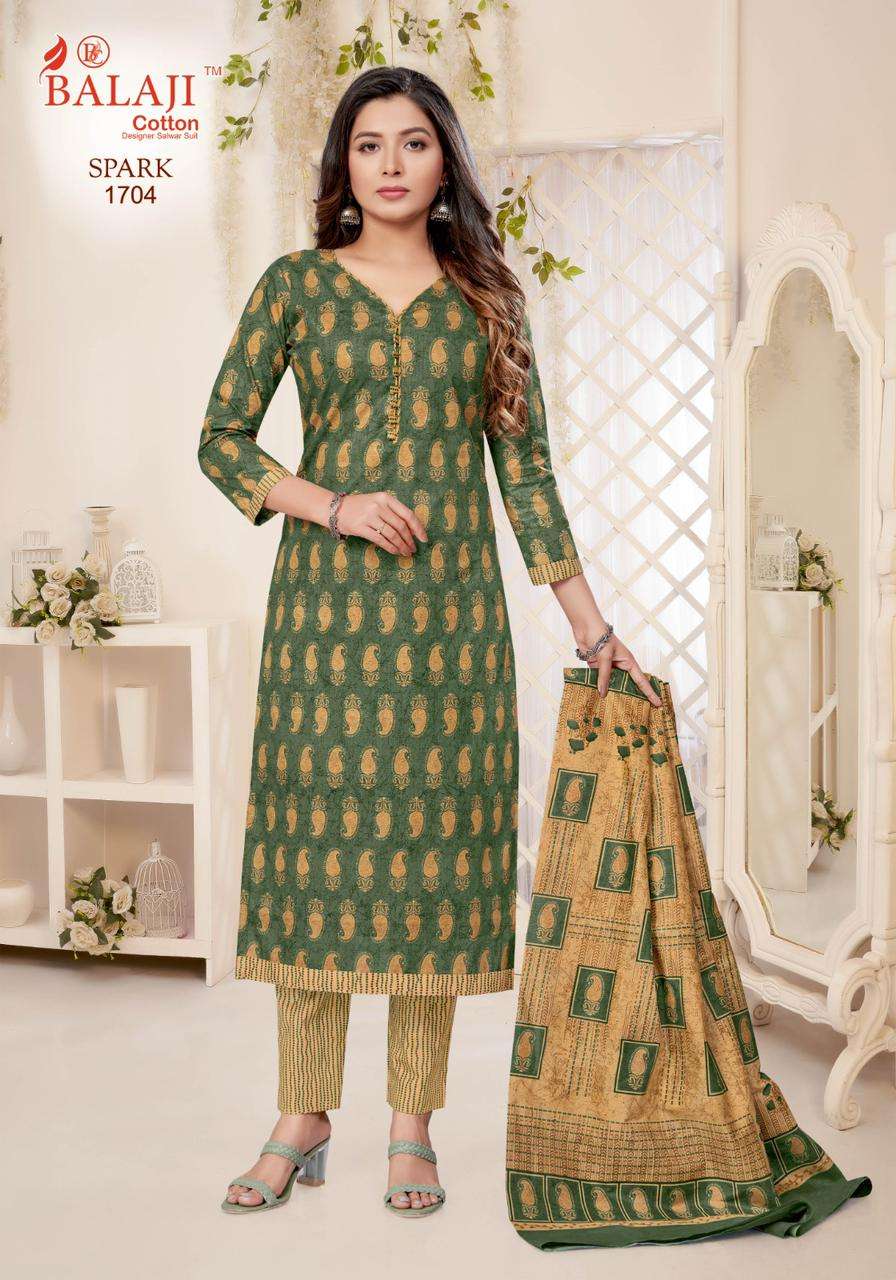 Balaji Spark Vol-17 – Cotton Dress Material Wholesale Catalog