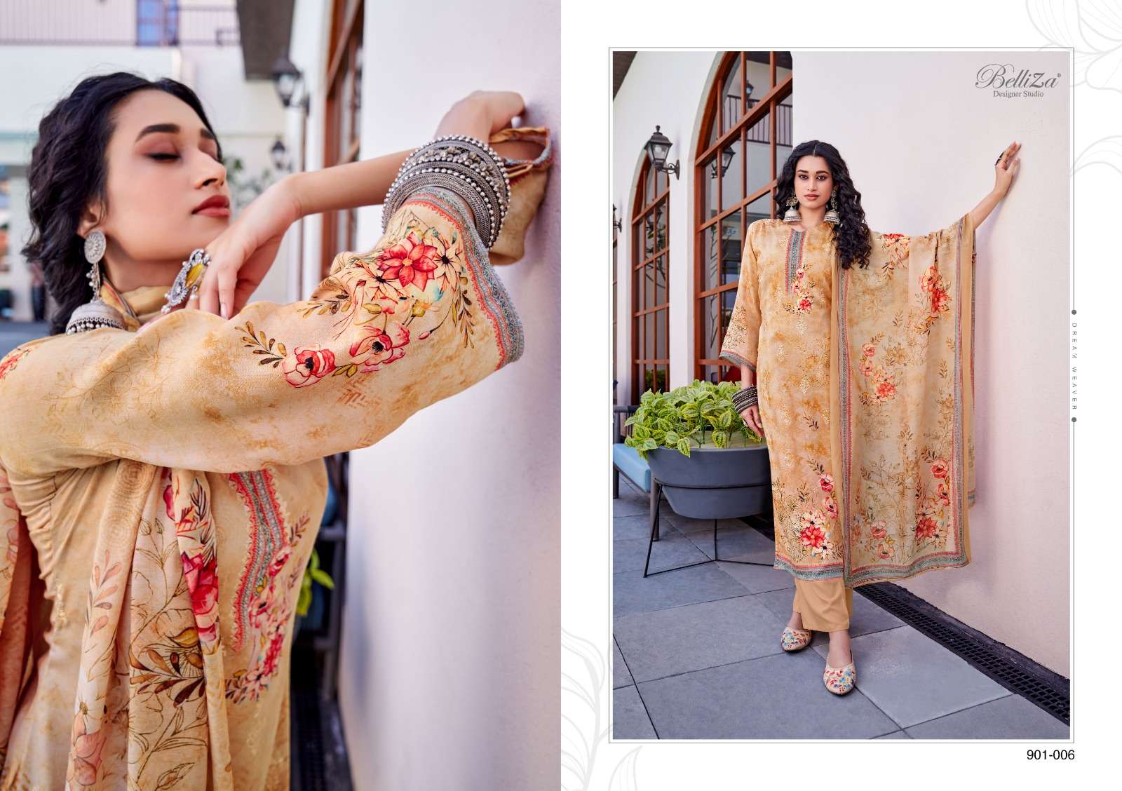 Belliza Naazia Cotton Digital Printed Dress Material Wholesale catalog