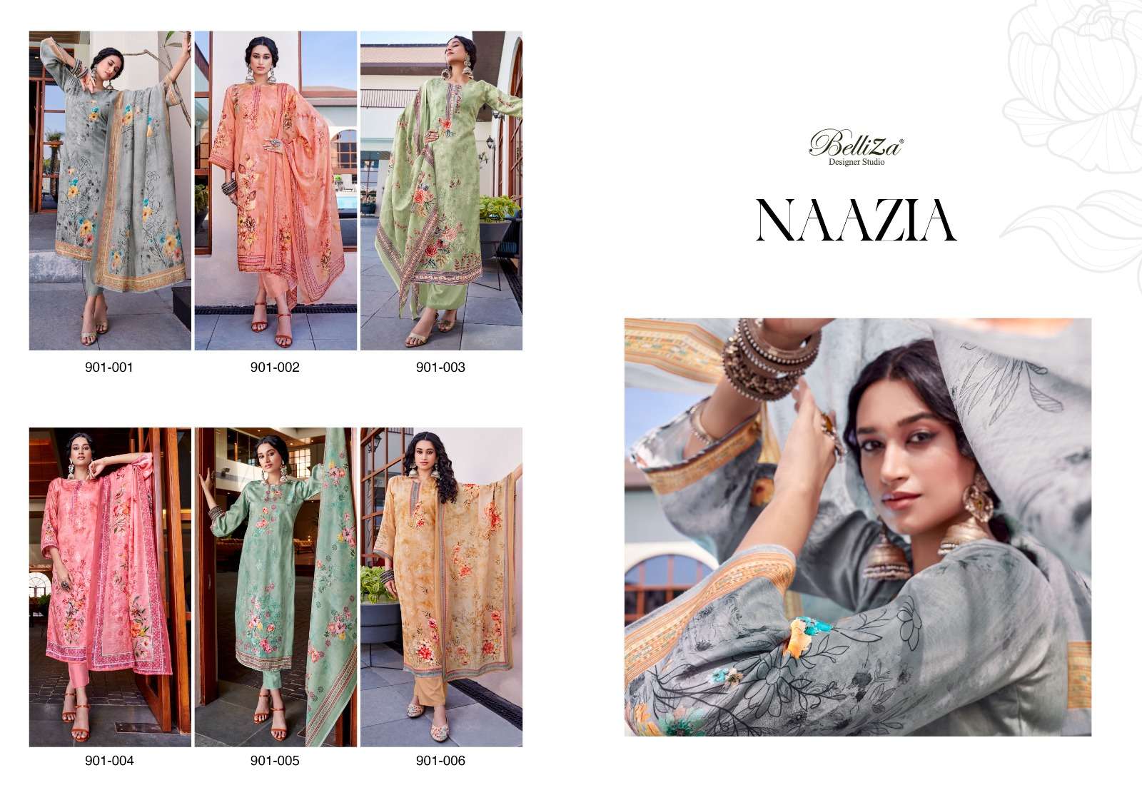 Belliza Naazia Cotton Digital Printed Dress Material Wholesale catalog