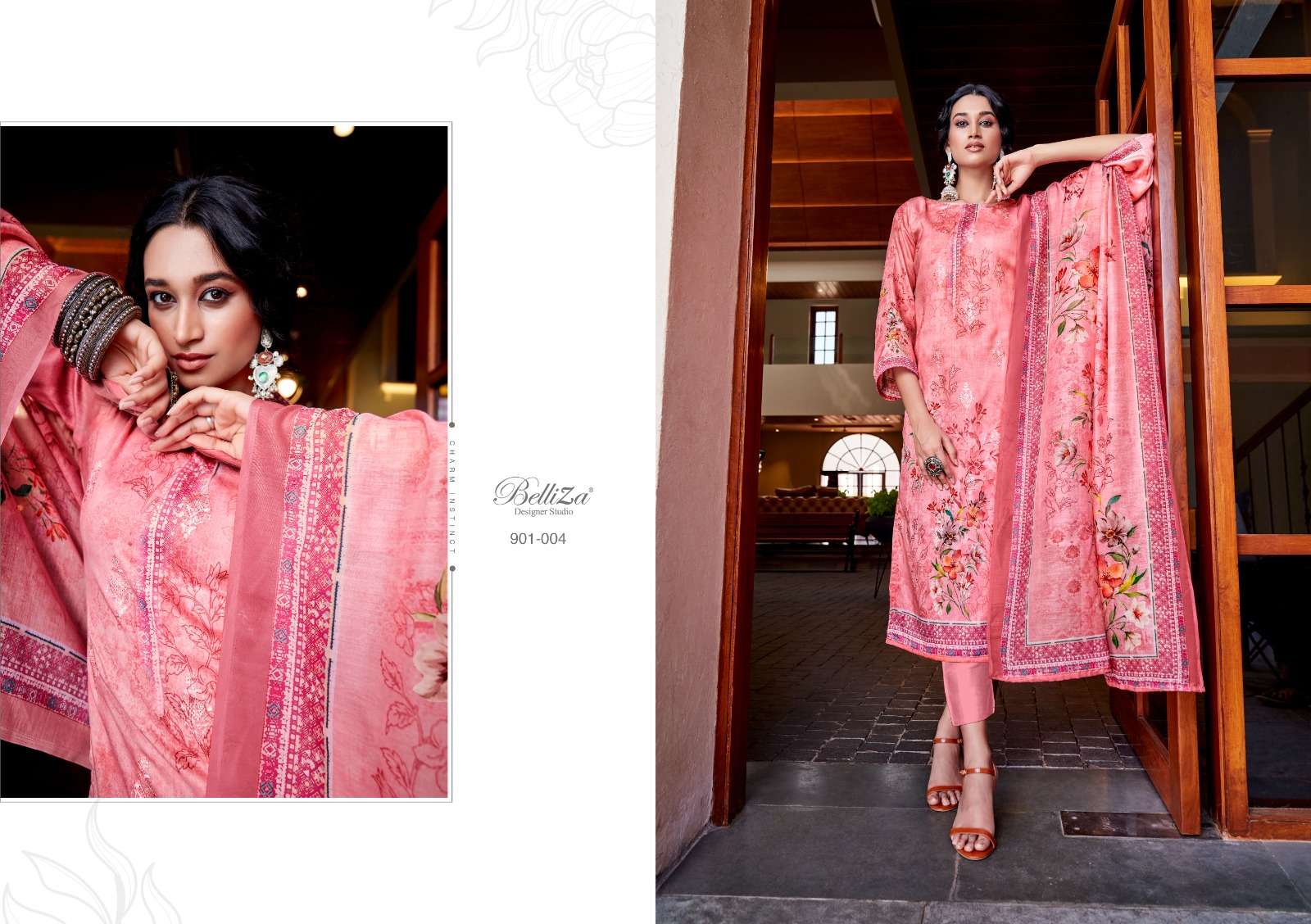 Belliza Naazia Cotton Digital Printed Dress Material Wholesale catalog