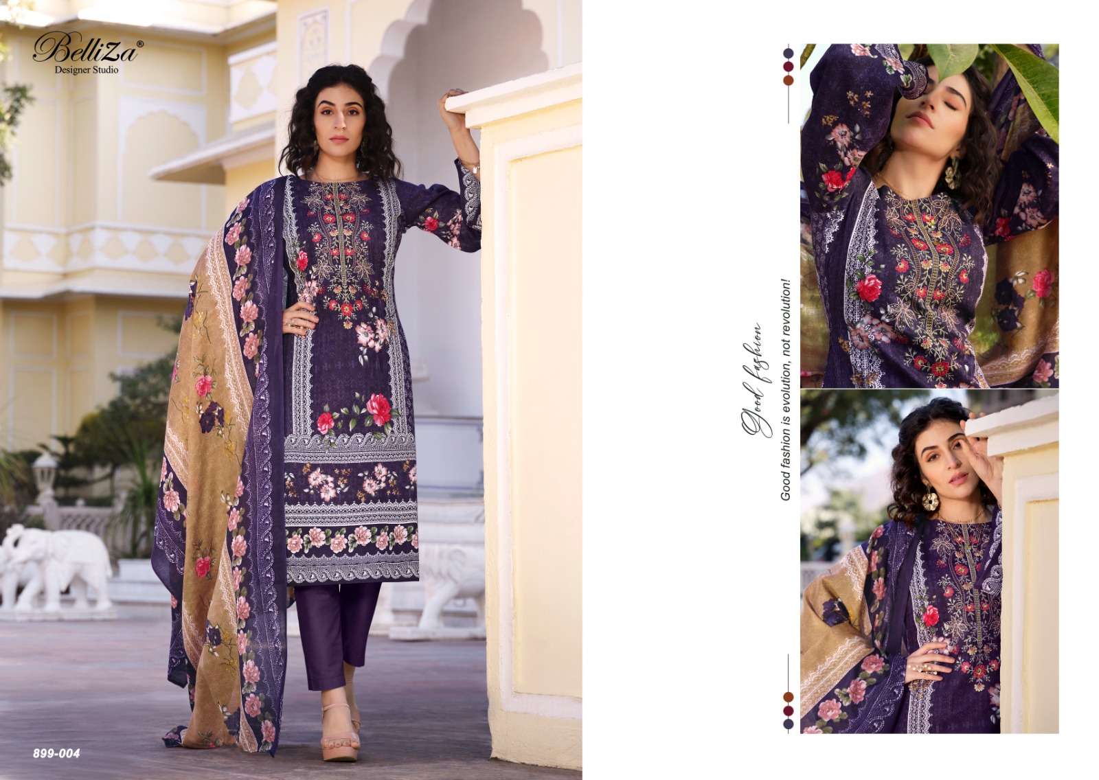 Belliza Naira Vol 44 Premium Designer Dress Material Wholesale Catalog