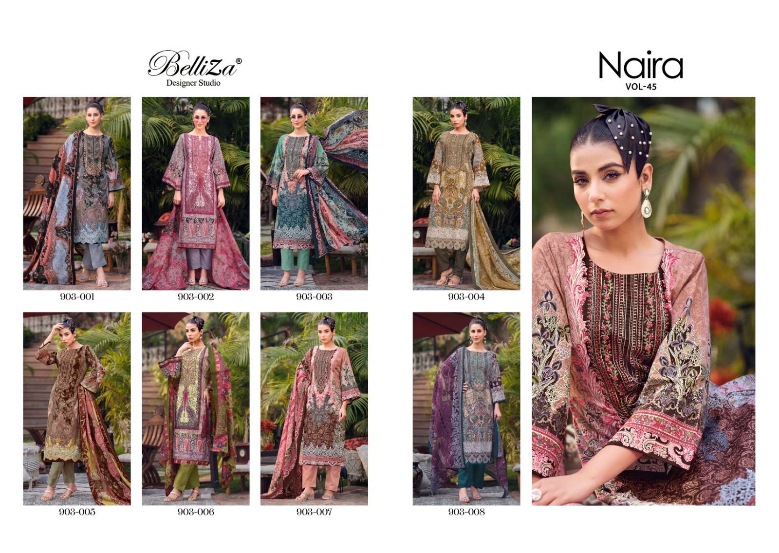 Belliza Naira Vol 45 Cotton Premium Dress Material Wholesale catalog