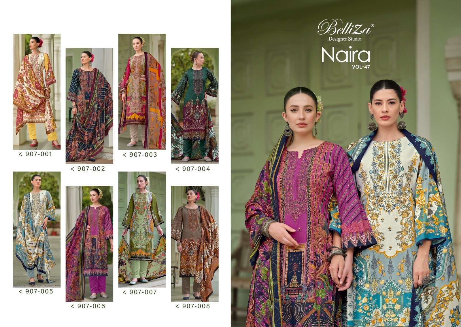 Belliza Naira Vol 47 Cotton Digital Printed Dress Material Wholesale catalog