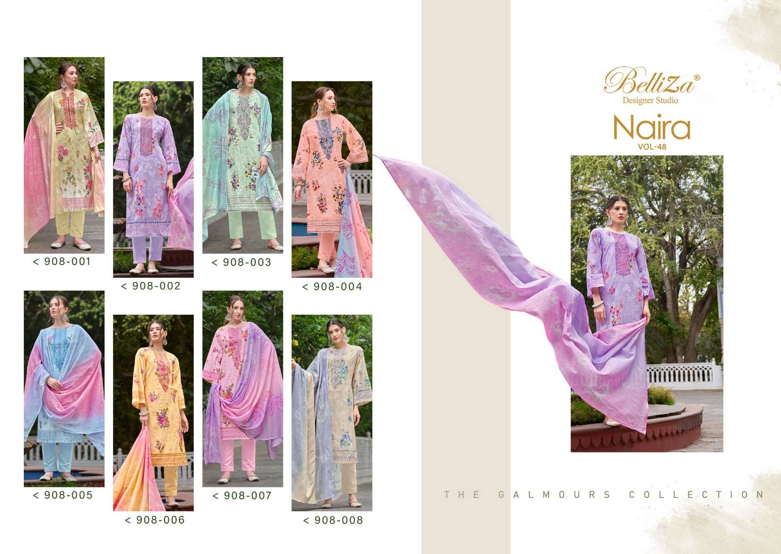 Belliza Naira Vol 48 Cotton Digital Printed Dress Material Wholesale catalog