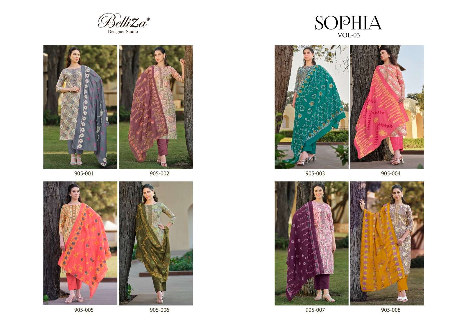 Belliza Sophia Vol 3 Blossom Cotton Dress Material Wholesale catalog