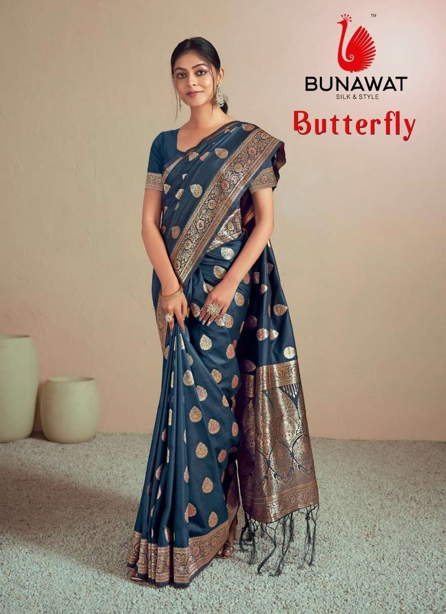 BUNAWAT Butterfly Silk Saree Wholesale catalog