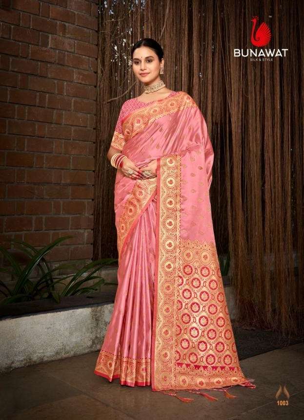 BUNAWAT Vrinda Stain Silk Saree Wholesale catalog