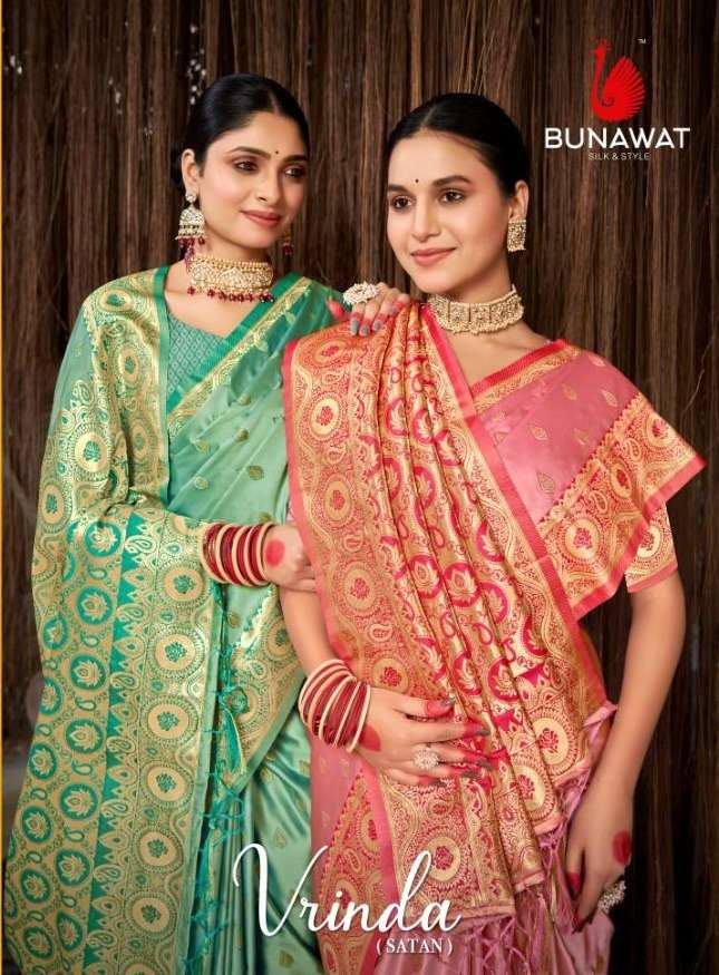 BUNAWAT Vrinda Stain Silk Saree Wholesale catalog