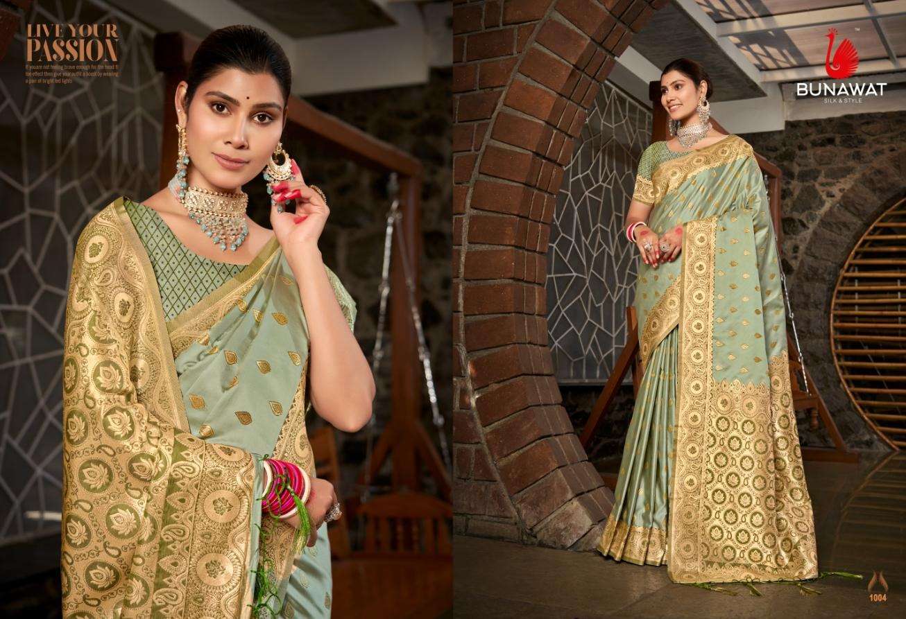 BUNAWAT Vrinda Stain Silk Saree Wholesale catalog