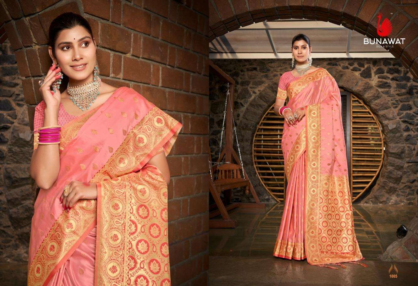 BUNAWAT Vrinda Stain Silk Saree Wholesale catalog