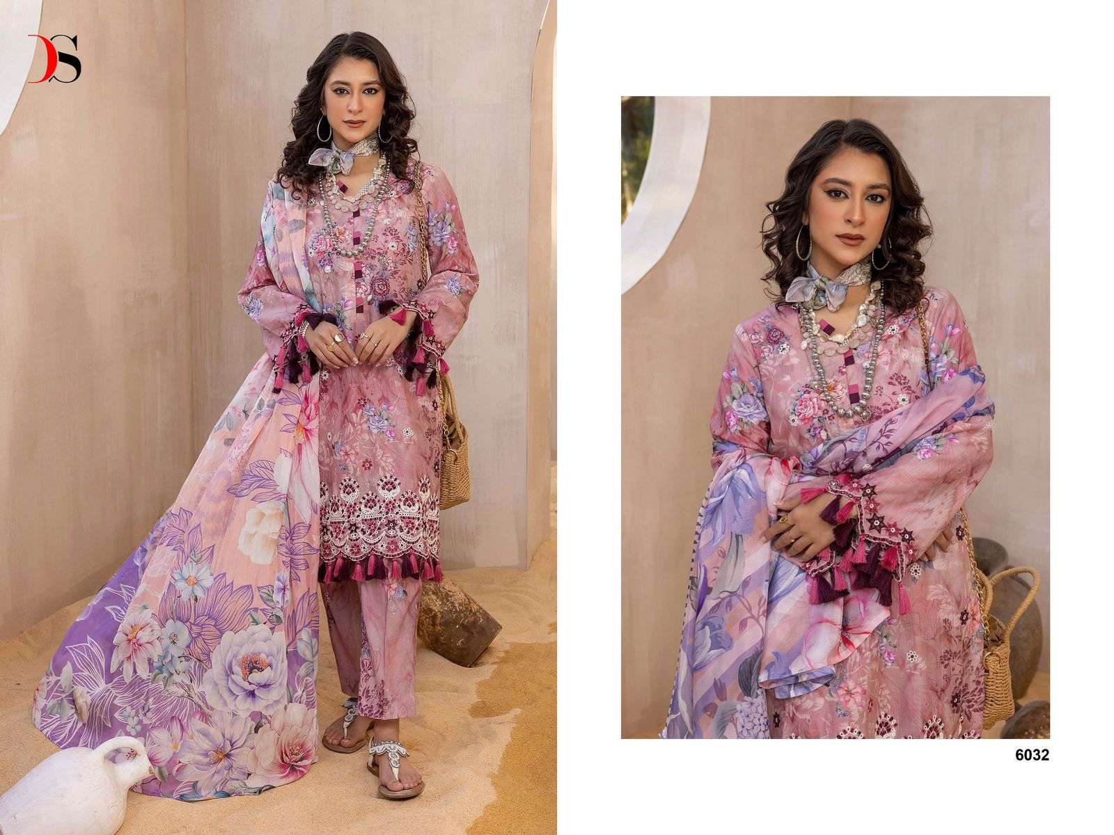 Deepsy Adans Print Kari Lawn 2024 Chiffon Dupatta Pakistani Suit Wholesale catalog