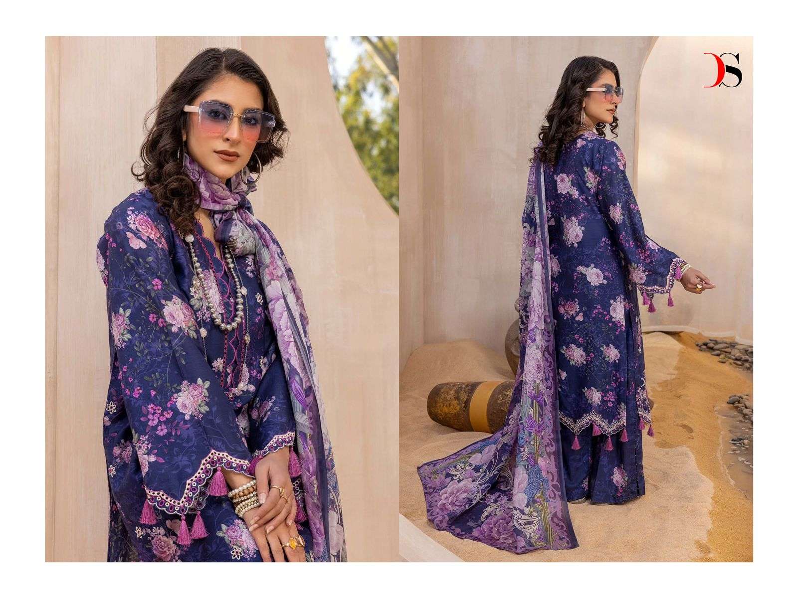 Deepsy Adans Print Kari Lawn 2024 Chiffon Dupatta Pakistani Suit Wholesale catalog