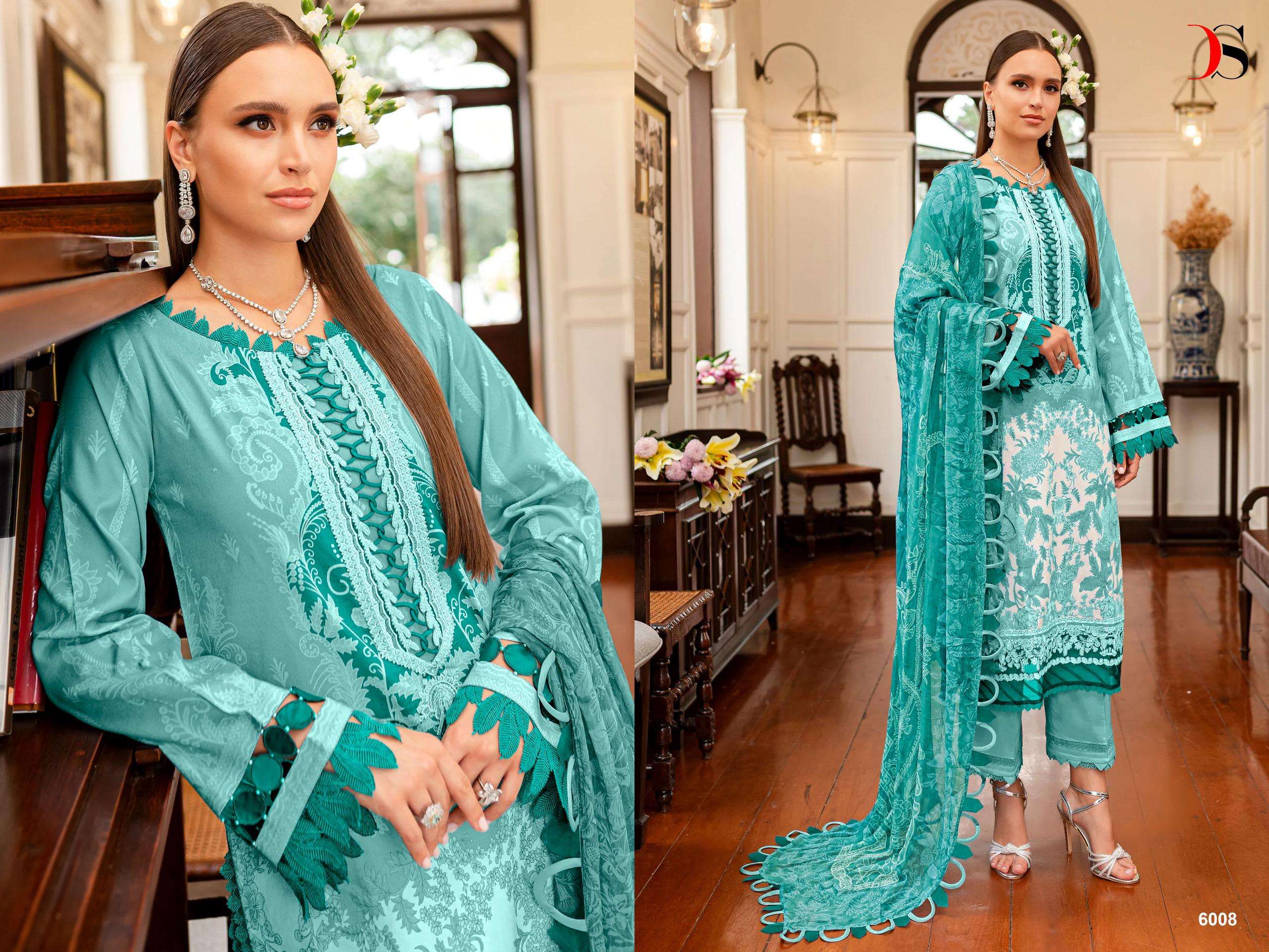 Deepsy Firdous Queens Court 6 Chiffon Dupatta Pakistani Suits Wholesale catalog