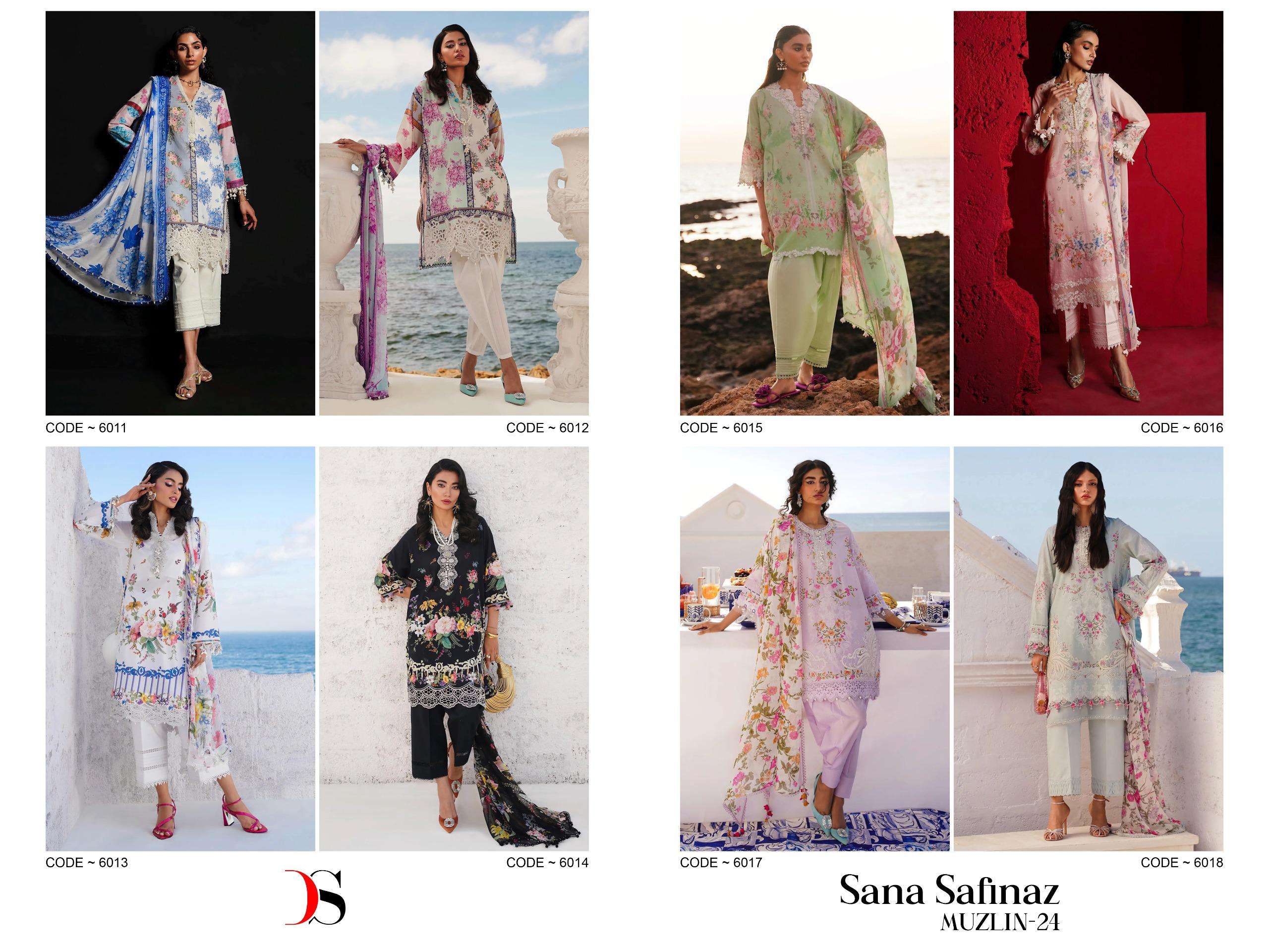 Deepsy Sana Safinaz Muzlin 24 Chiffon Dupatta Pakistani Suit Wholesale catalog
