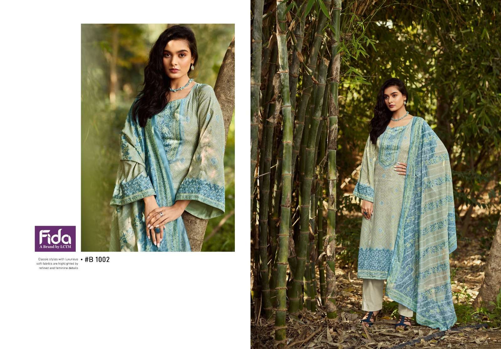 Fida Bandhani Cotton Digital Dress Material Wholesale catalog