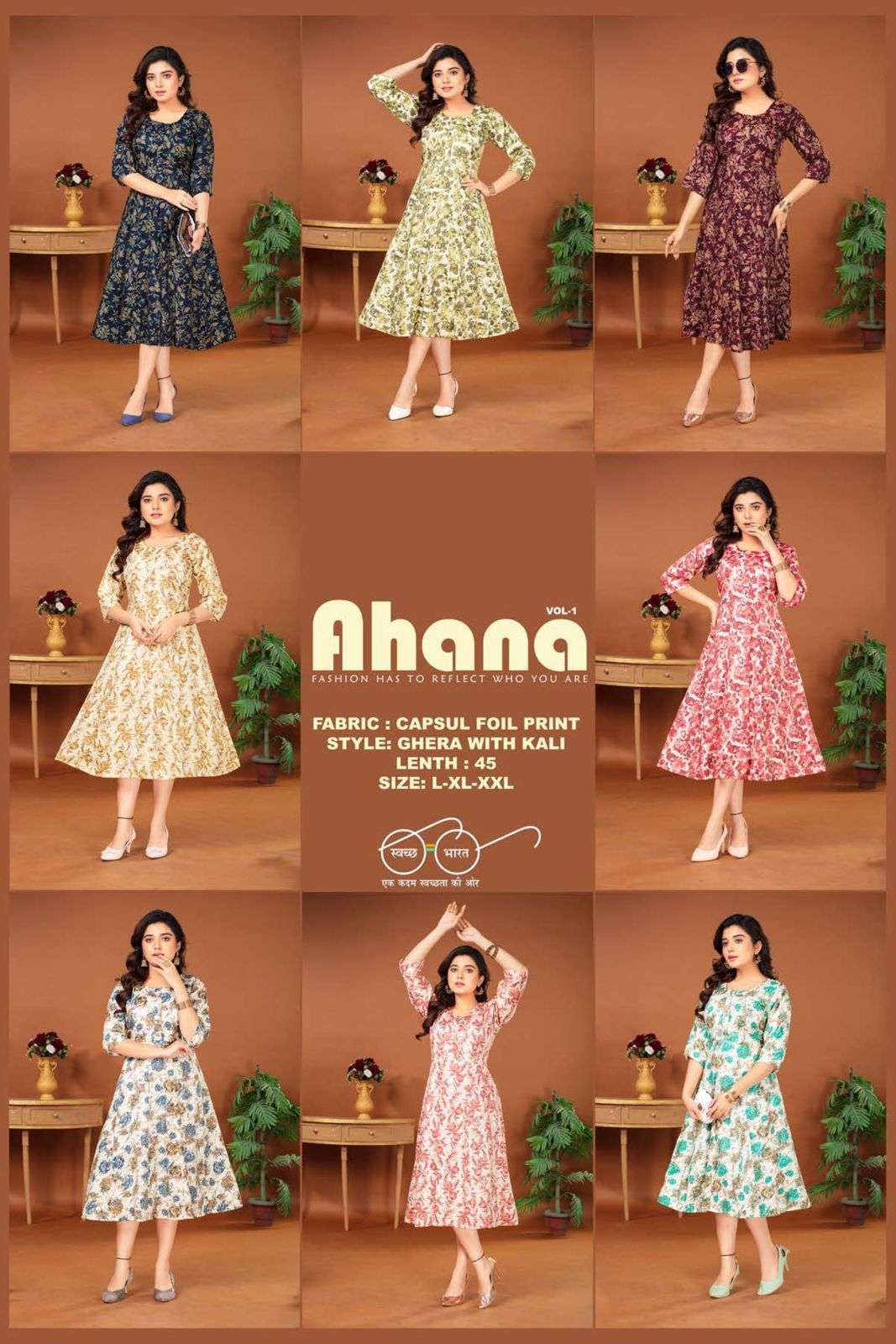 FT AHANA VOL.1 Kurti Wholesale catalog