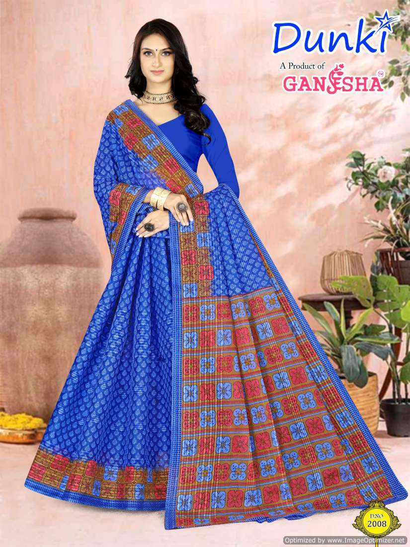 Ganesha Dunki Vol-2 – Cotton Sarees - Wholesale Catalog