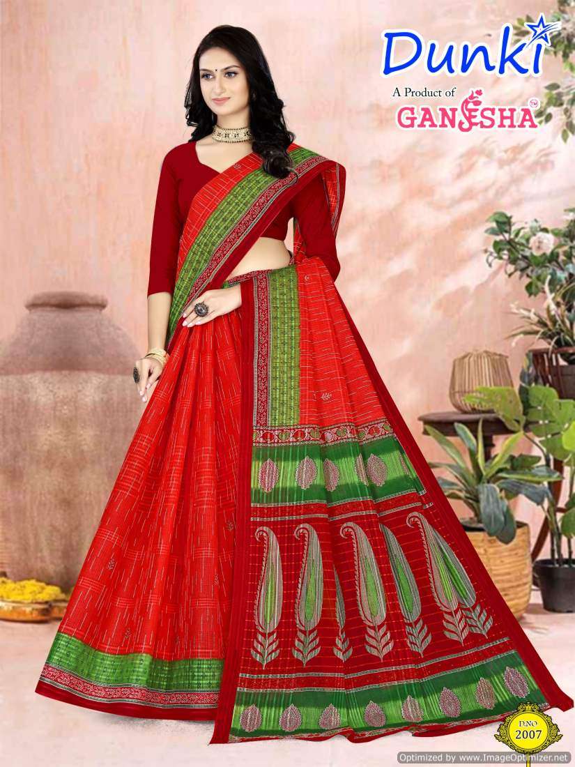 Ganesha Dunki Vol-2 – Cotton Sarees - Wholesale Catalog