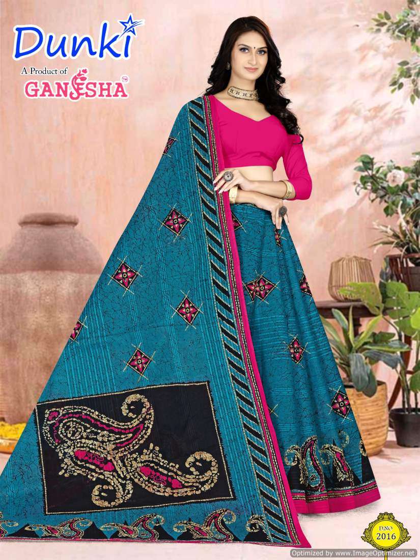 Ganesha Dunki Vol-2 – Cotton Sarees - Wholesale Catalog