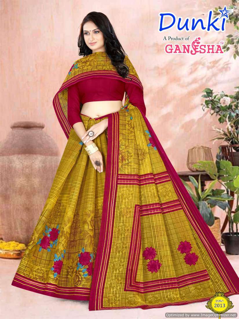 Ganesha Dunki Vol-2 – Cotton Sarees - Wholesale Catalog