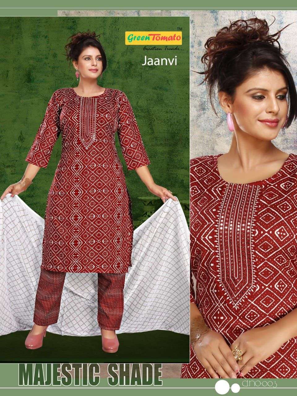 GREEN TOMATO Jaanvi Kurti Wholesale catalog