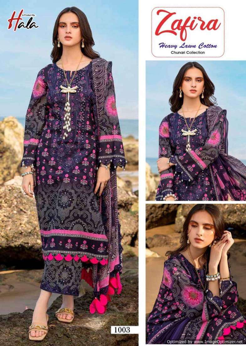 Hala Zafira Vol 1 Heavy Lawn Cotton Dress Material Wholesale catalog