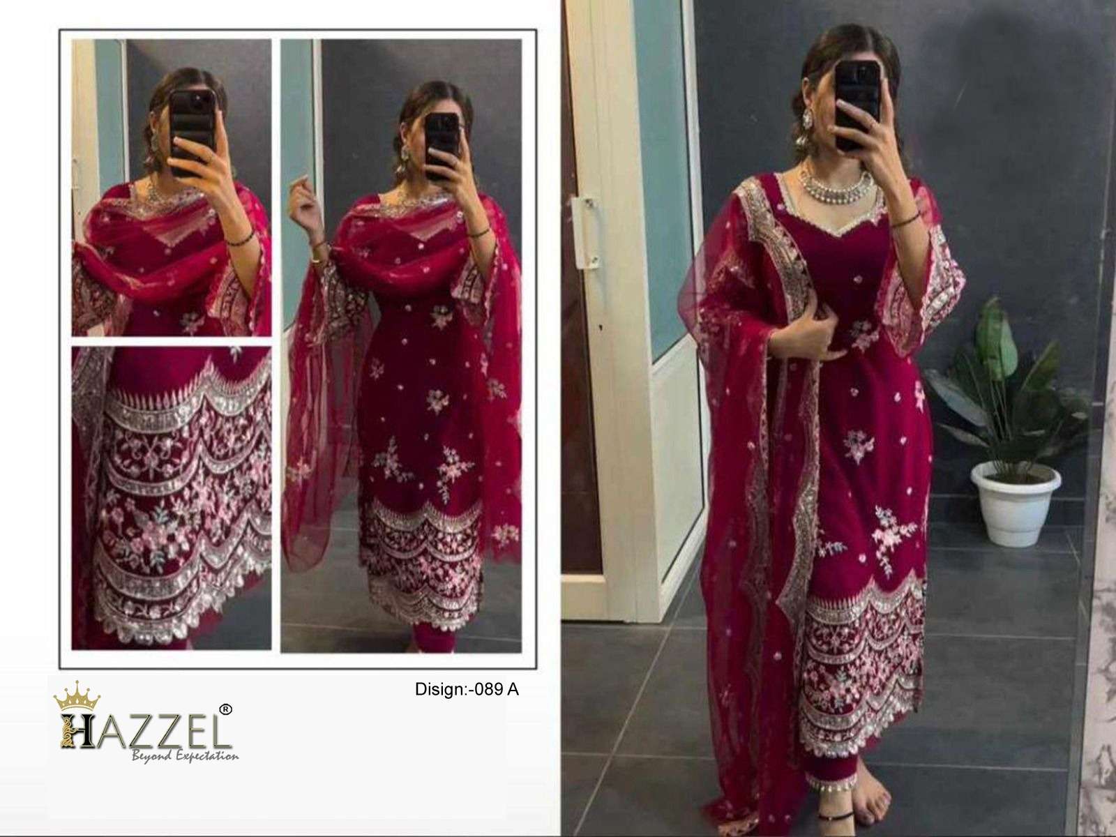 Hazzel 089 A To C Georgette Pakistani Suits Wholesale catalog