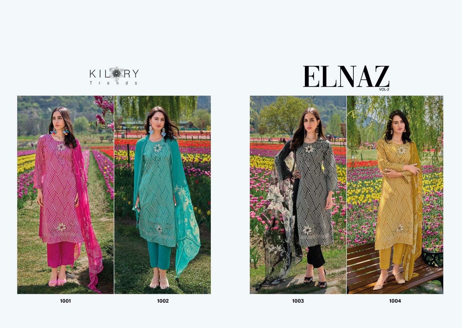 Kilory Elnaz Vol 2 Lawn Cotton Salwar Kameez Wholesale catalog