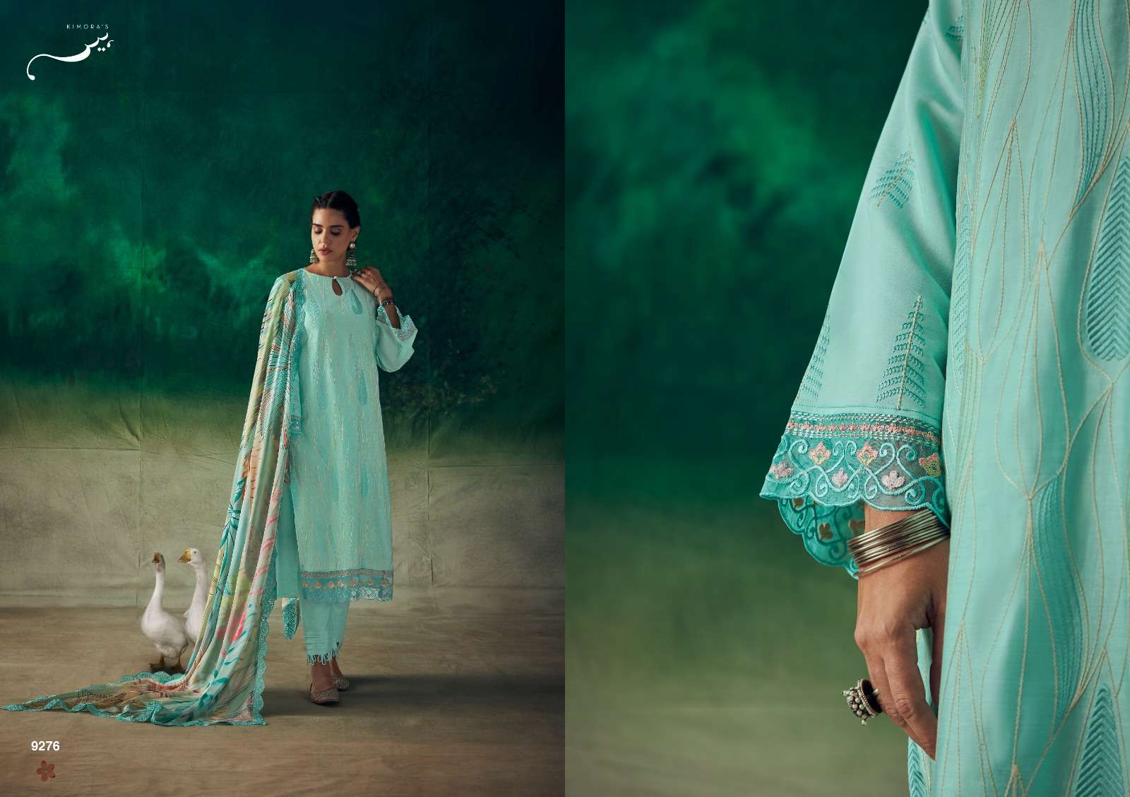 Kimora Heer Tareef Muslin Embroidery Salwar Kameez Wholesale catalog