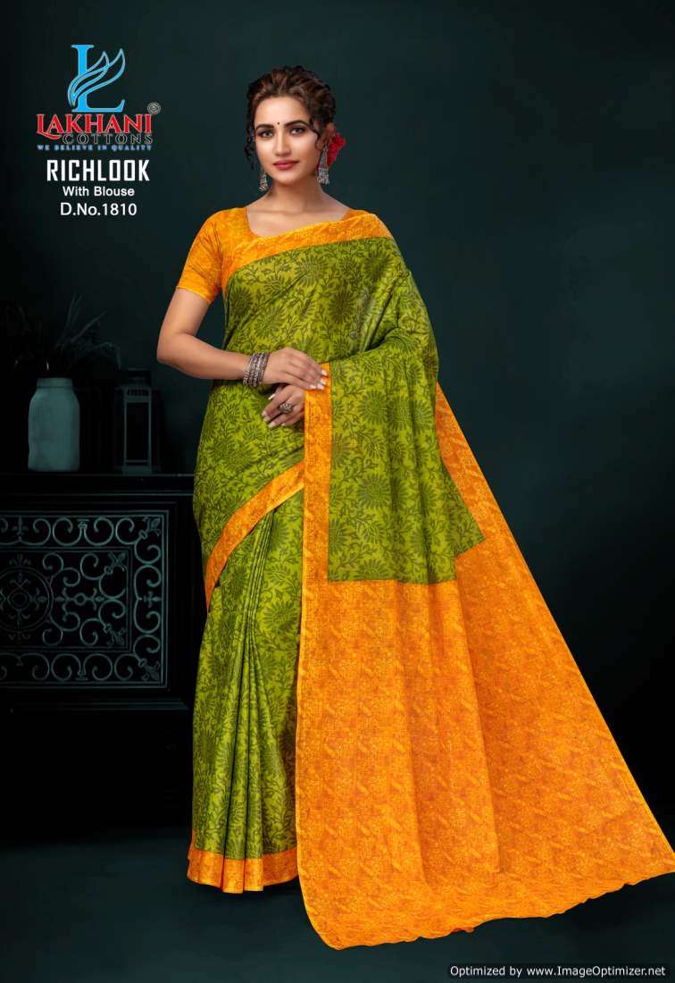 Lakhani Rich Look Vol-18 -Cotton Saree -Wholesale Catalog