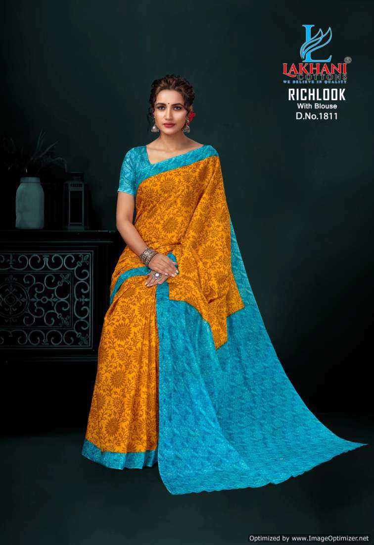 Lakhani Rich Look Vol-18 -Cotton Saree -Wholesale Catalog