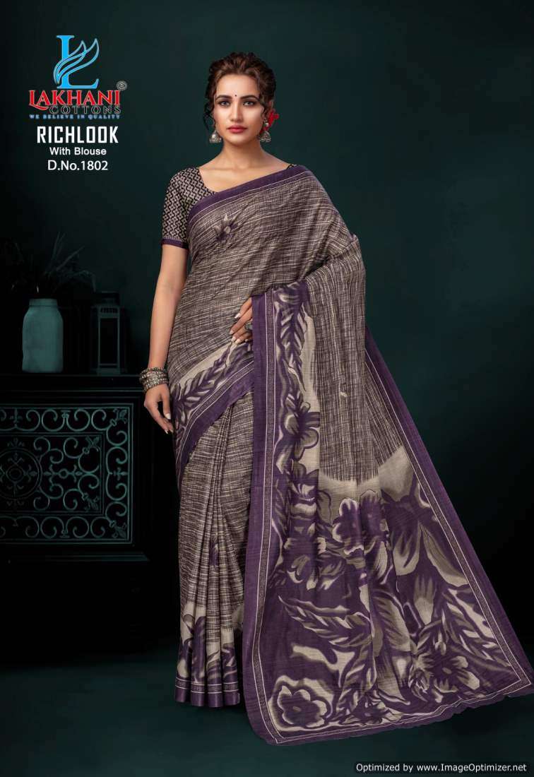 Lakhani Rich Look Vol-18 -Cotton Saree -Wholesale Catalog