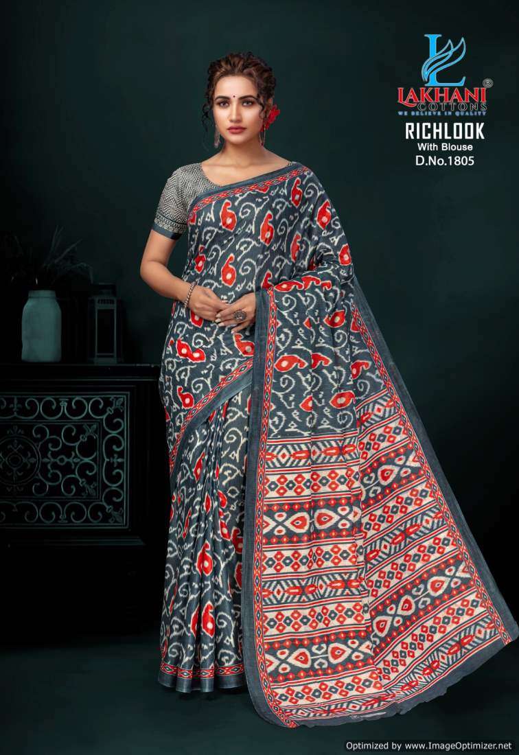 Lakhani Rich Look Vol-18 -Cotton Saree -Wholesale Catalog