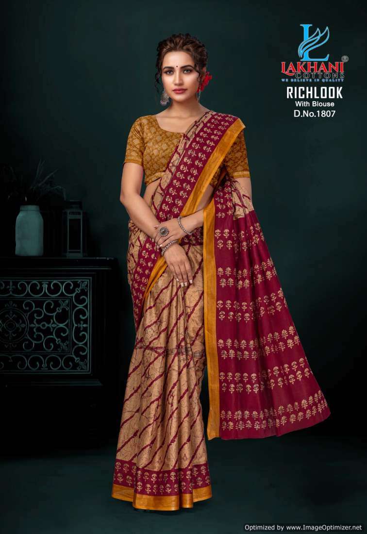 Lakhani Rich Look Vol-18 -Cotton Saree -Wholesale Catalog