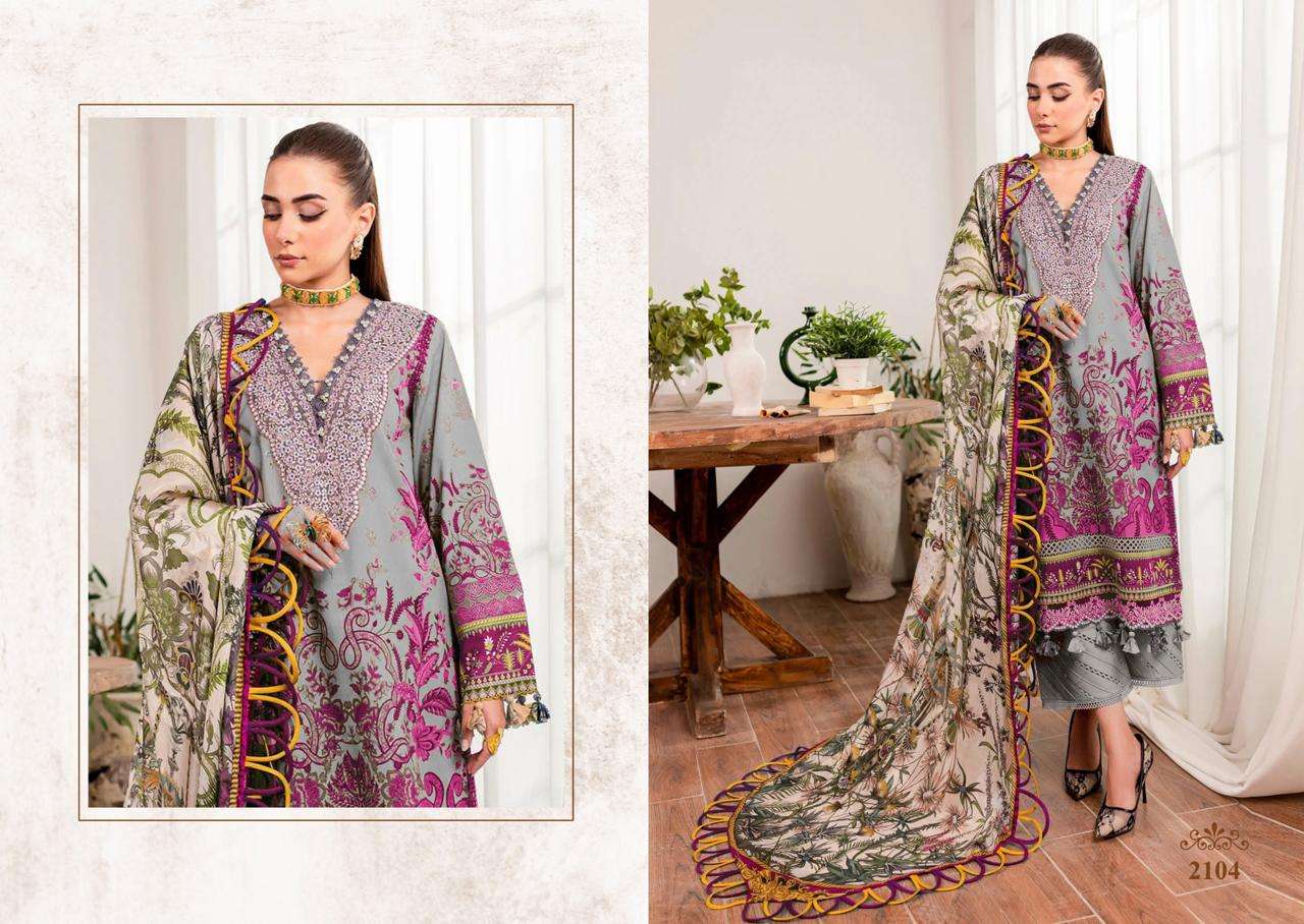 Majesty Cotton Quine Chiffon Dupatta Pakistani Suit Wholesale catalog