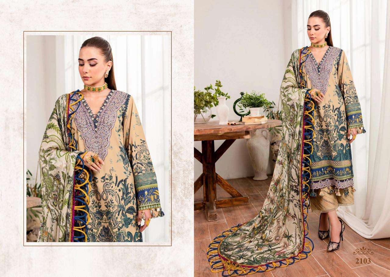 Majesty Cotton Quine Chiffon Dupatta Pakistani Suit Wholesale catalog