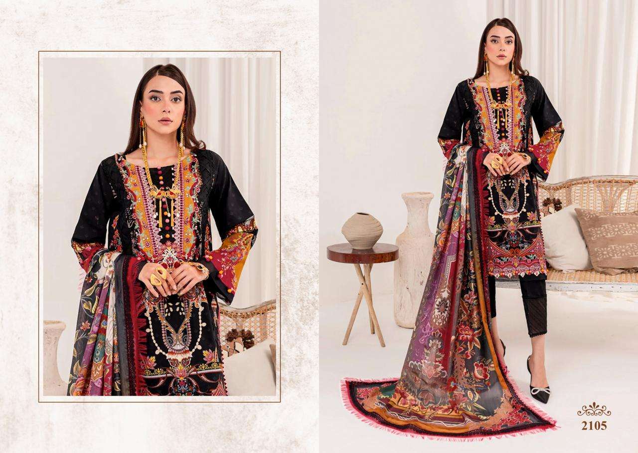 Majesty Cotton Quine Chiffon Dupatta Pakistani Suit Wholesale catalog