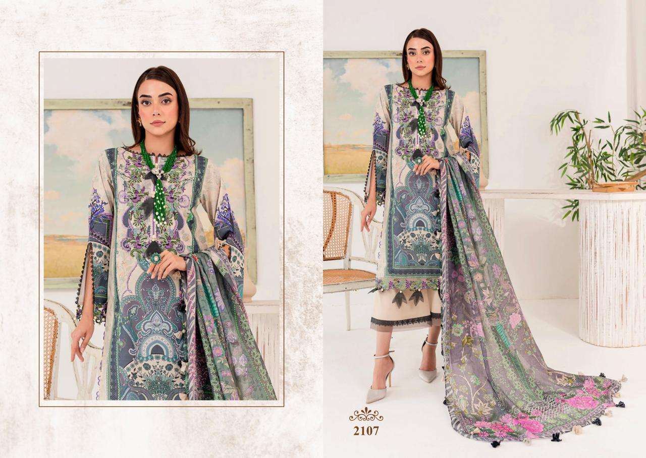 Majesty Cotton Quine Chiffon Dupatta Pakistani Suit Wholesale catalog