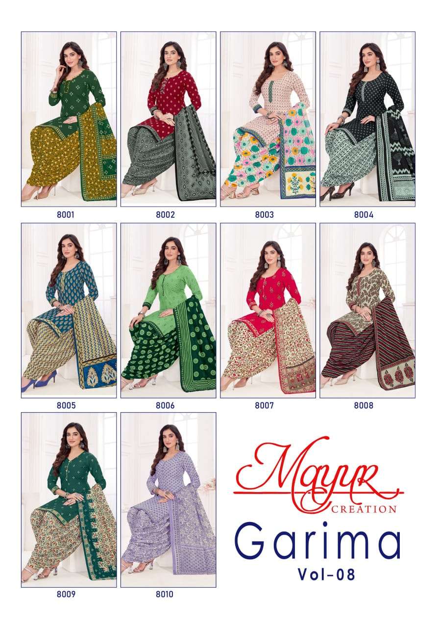 Mayur Garima Vol-8 – Dress Material - Wholesale Catalog