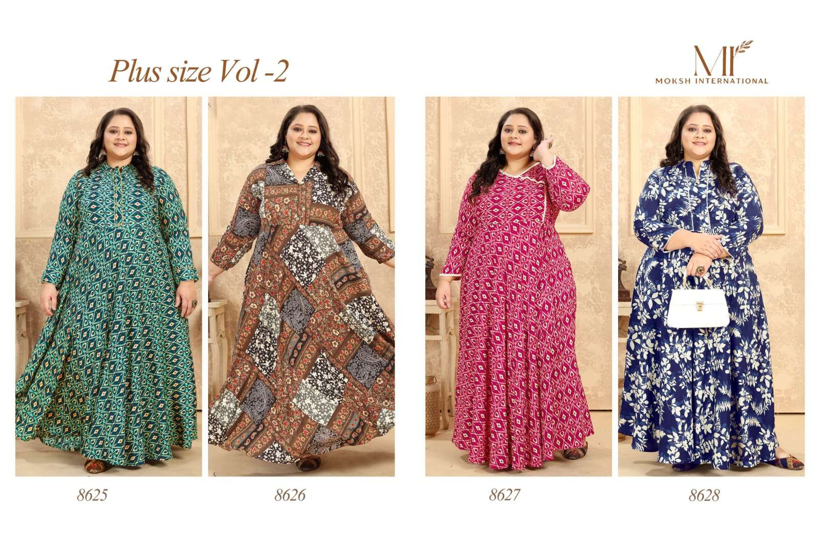 Moksh International  Plus Size Vol- 2 Kurti Wholesale catalog