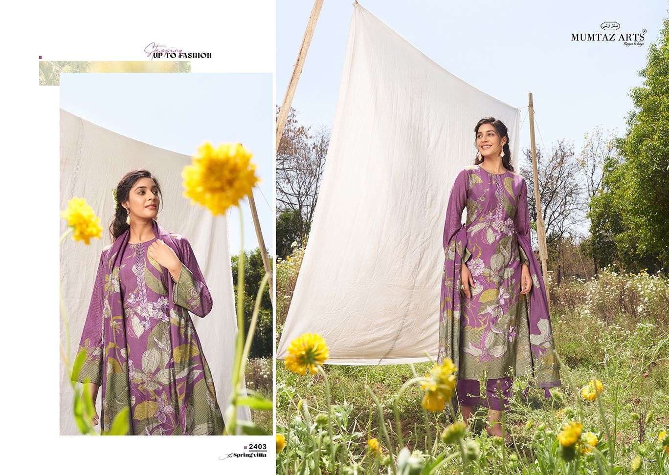 Mumtaz The Spring Villa Embroidery Salwar Kameez Wholesale catalog