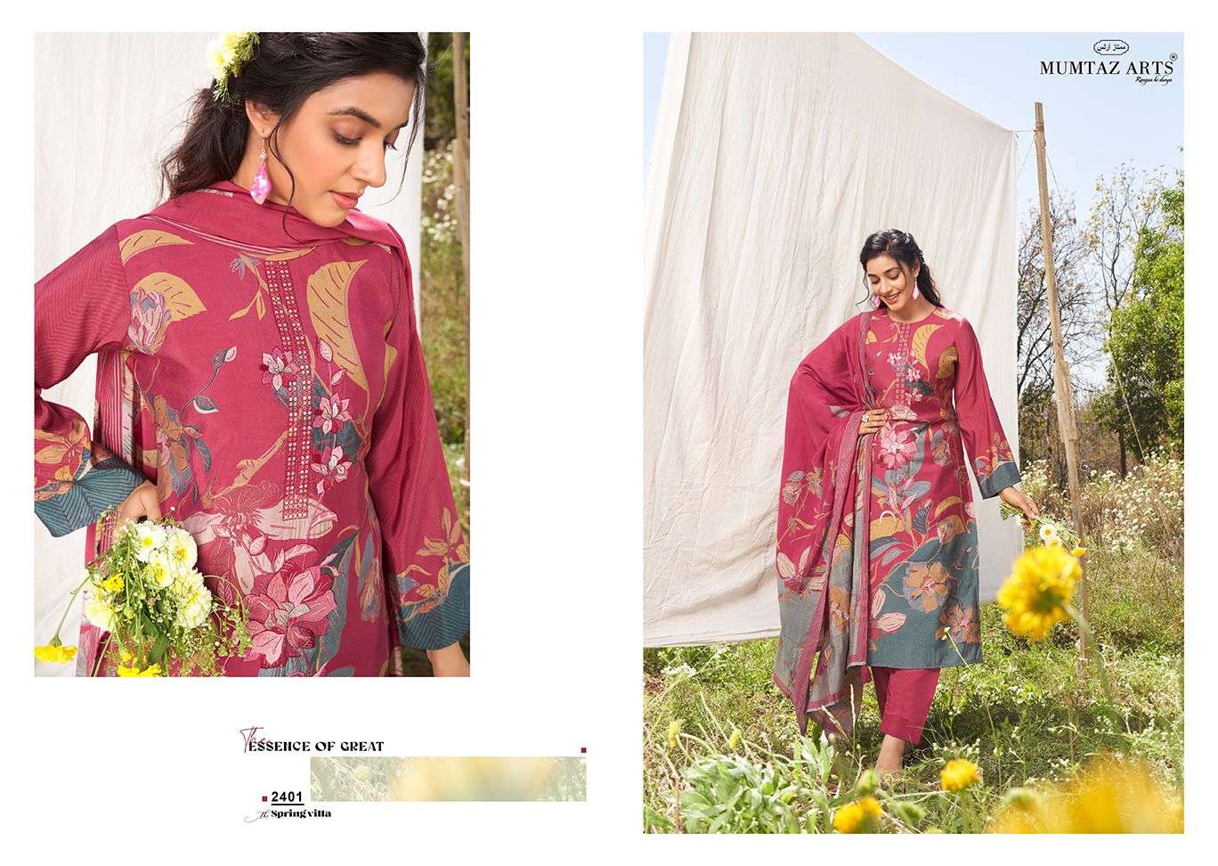 Mumtaz The Spring Villa Embroidery Salwar Kameez Wholesale catalog