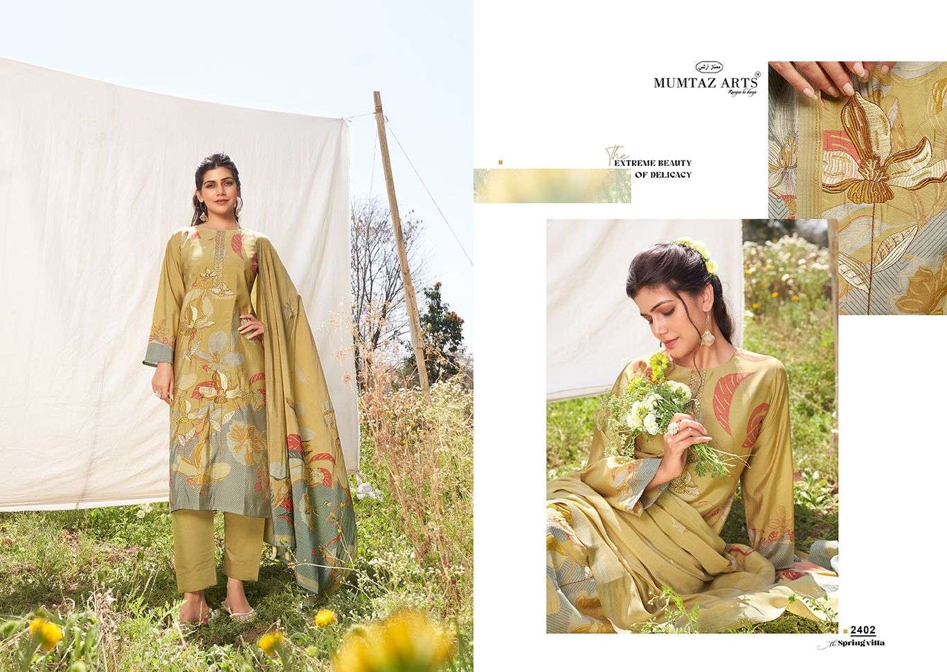 Mumtaz The Spring Villa Embroidery Salwar Kameez Wholesale catalog