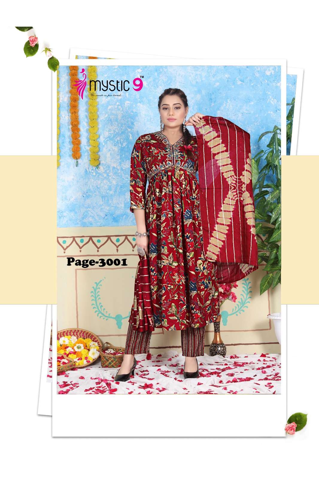 MYSTIC 9 POOJA VOL - 3 Kurti Wholesale catalog