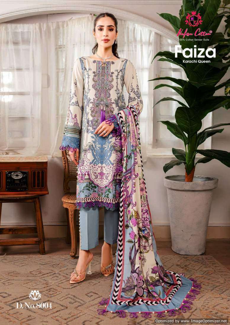 Nafisa Faiza Queen Vol 8 Cotton Dress Material Wholesale catalog