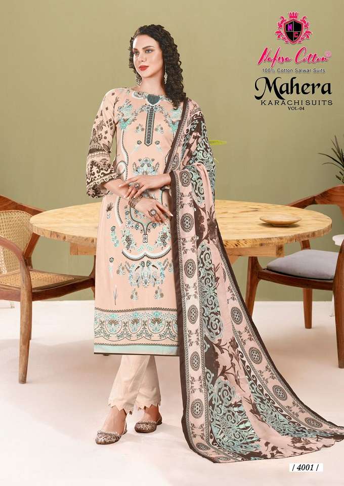 Nafisa Mahera Vol-4 – Karachi Dress Material - Wholesale Catalog