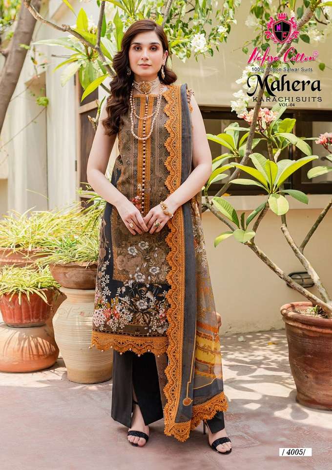 Nafisa Mahera Vol-4 – Karachi Dress Material - Wholesale Catalog