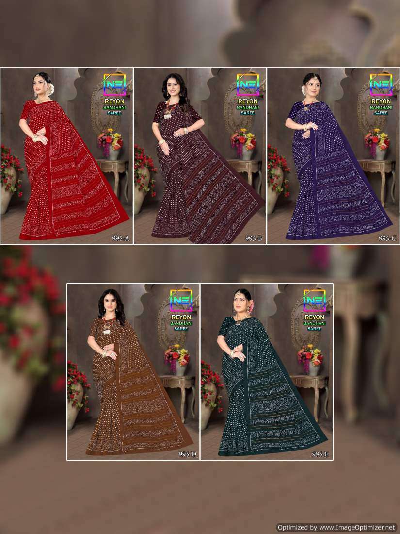 Nemi Rayon Bandhani Sarees - Wholesale Catalog