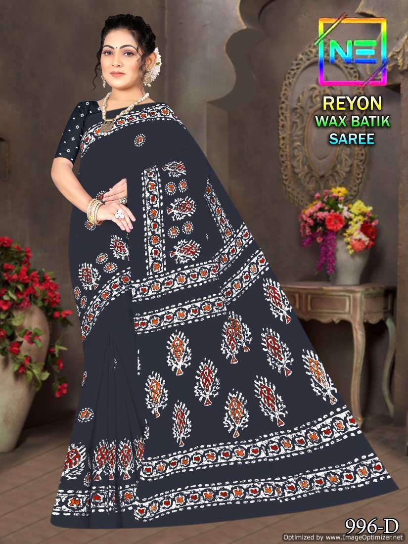 Nemi Rayon Wax Batik Sarees -Wholesale Catalog